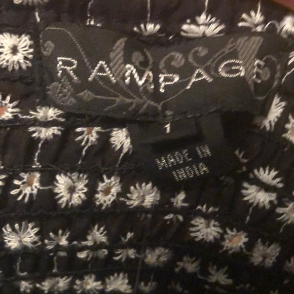 NWT Rampage black and white peplum romper - Picture 2 of 5